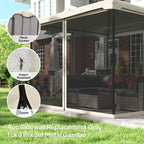 Outsunny 302 x 207cm Universal Replacement Mesh Sidewall Netting for Patio Gazebos and Canopy Tents, (Sidewall Only) Cream White