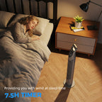 Tower Fan Oscillating 3 Speeds 3 Winds 40W w/ RC Timer Quiet - Grey