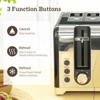 Retro 3000W Kettle and Toaster Set - Black