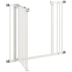 PawHut Adjustable Safety Gate w/ One Extensions, Four Adjustable Screws, White