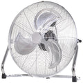 18" Chrome Metal Floor Fan with Tilting, High Velocity, 3 Speed, Portable Gym Fan for Home Office, Silver