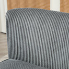 HOMCOM Modern Corduroy Double Seat Sofa w/ Wood Frame Foam Padding Soft Comfortable Compact Couch Grey