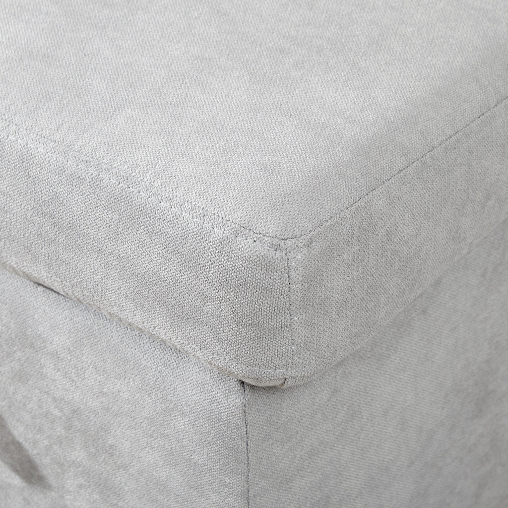 HOMCOM Pull Out Sofa Bed with Storage - Light Grey