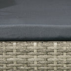 Outsunny Two-Seat Rattan Chair, with Middle Table - Light Grey