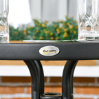 Outsunny 3 Pieces Rattan Bistro Set - Black