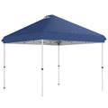Outsunny 3 x 3 m Pop Up Gazebo with Wheels, UPF50+ One-Touch Outdoor Garden Party Tent Marquee Wedding Awning Canopy, Dark Blue