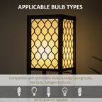 Floor Lamp with Shelves, Modern Tall Standing Lamps with Fabric Lampshade, Chain Switch and Dual Light for Living Room, Bedroom, Bulb not Included, Black