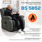 HOMCOM Recliner Armchair Lift Chair, Electric Recliner Chair with Vibration Massage and Heat, Wide Seat, USB Port, Grey