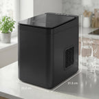 Countertop Ice Maker Machine Self-Cleaning Compact Ice Machine with Ice Scoop and Basket Black