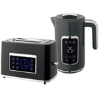 Touch Screen Kettle and Toaster Set - Grey