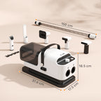 PawHut 5 in 1 Dog Grooming Vacuum & Dryer w/ Clipper, 1.8L Canister, 4 Modes Blow Temperature
