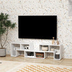 Three-Block Modular TV Stand - White Wood-Effect
