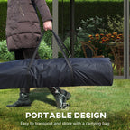Outsunny 3 x 3(m) Pop Up Gazebo, Double-roof Garden Tent with Netting and Carry Bag, Party Event Shelter for Outdoor Patio, Dark Grey