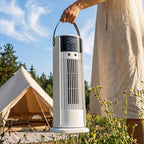 Tower Fan for Bedroom, 16 Inch Mist Desktop Fan with DC Motor, 3 Speeds, 90° Oscillation, 10H Timer, for Home Office