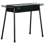 Outsunny Portable Charcoal BBQ Grill with Seasoning Baskets for Camping Picnic Hiking