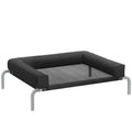PawHut Elevated Dog Bed with Removable Bolsters, Raised Dog Bed for Small Breeds, Portable Indoor & Outdoor Pet Cots, Black
