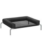 PawHut Elevated Dog Bed with Removable Bolsters, Raised Dog Bed for Small Breeds, Portable Indoor & Outdoor Pet Cots, Black