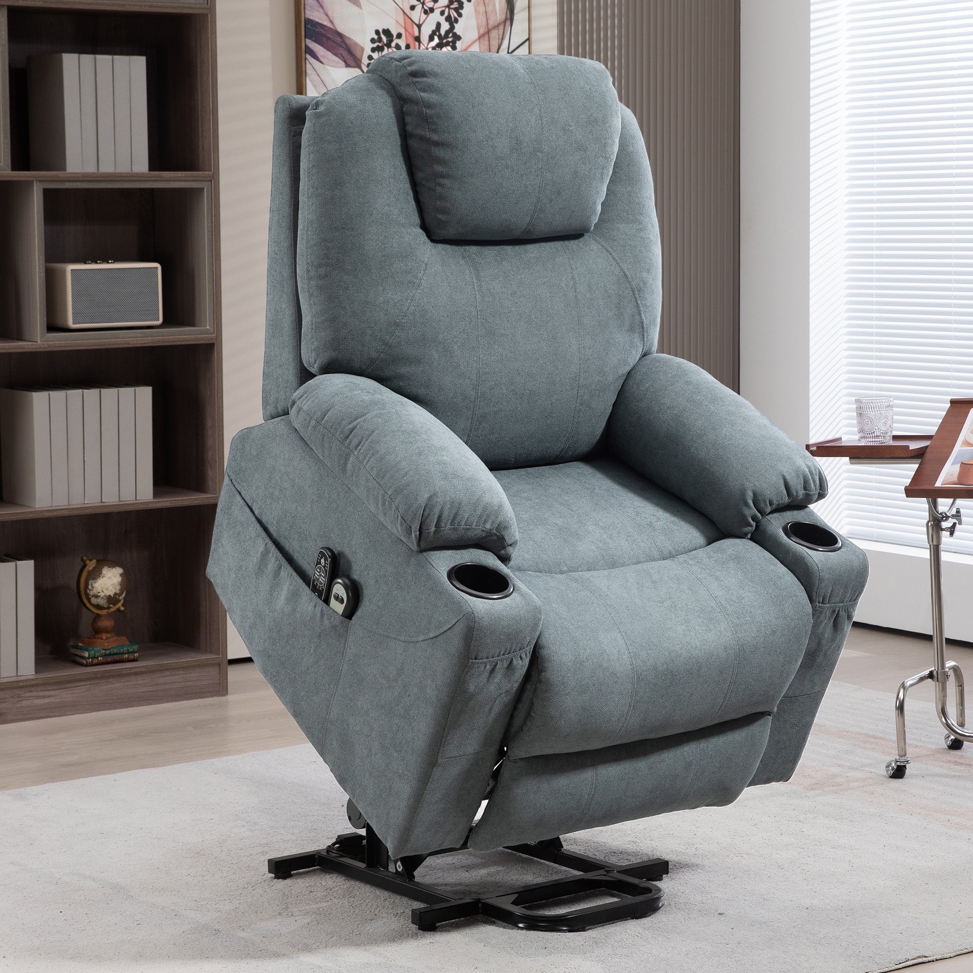 HOMCOM Power Lift Recliner Chair with Pocket Spring, Electric Lift Chair with Wide Backrest, Grey