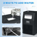 Commercial Ice Maker with 4kg Ice Storage - Black