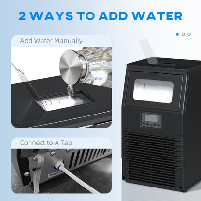 Commercial Ice Maker with 4kg Ice Storage - Black