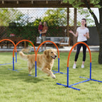 PawHut Four-Piece Portable Dog Agility Equipment - Blue