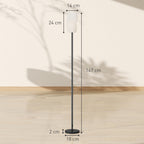 Floor Lamp for Living Room, 3D Printed Modern Standing Lamp with Flowing Curved Shade & Foot Switch, Minimalist Tall Pole Lampshade for Bedroom, Office, E27 Holder without Bulb (25W Max), White