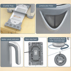 Sleek Textured Kettle and Toaster Set - Grey