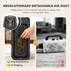 PawHut 5 in 1 Dog Grooming Vacuum & Dryer w/ Clipper, 1.8L Canister, 4 Modes Blow Temperature