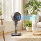 Air Circulator Fan Pedestal Cooling Fan with 3 Speed 3 Mode and Remote Control, 9 Inch, Grey