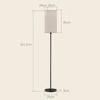 Floor Lamp, Modern Standing Lamp with Linen Shade, Tall Lamps for Living Room, Bedroom, with Foot Switch, Bulb not Included, Black