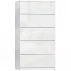 HOMCOM Chest of Drawers, 5-Drawer Storage Cabinets, Modern Dresser, Storage Drawer Unit for Bedroom