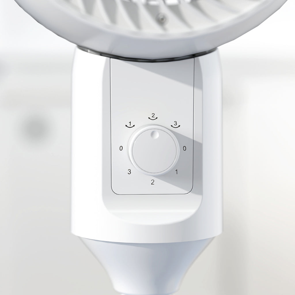 32" Pedestal Fan, 70° Oscillating 90° Vertical Tilt Air Circulator with 3 Speeds, Standing Fan for Home Office, Bedroom, White