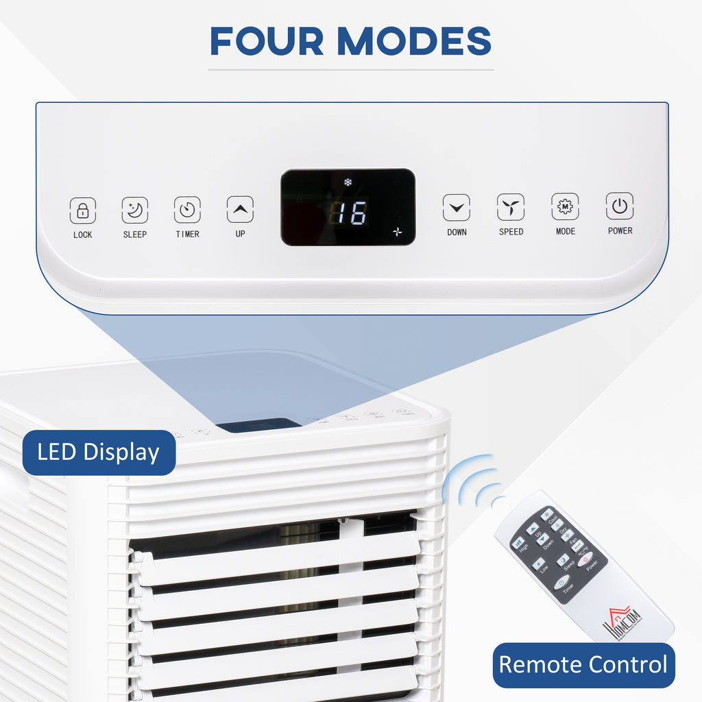9000 BTU Portable Air Conditioner for Cooling Dehumidifier Fan, Air Conditioning Unit for Room up to 28m², with Remote, 24H Timer, Window Mount Kit, R290, A Energy Efficiency, 1122W