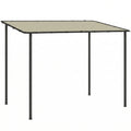 Outsunny 3 x 2 m Lean to Garden Pergola, Metal Frame Gazebo Pergola with UPF30+ Protection, Sloped Roof, Drainage Holes, Cream