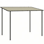 Outsunny 3 x 2 m Lean to Garden Pergola, Metal Frame Gazebo Pergola with UPF30+ Protection, Sloped Roof, Drainage Holes, Cream