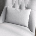 HOMCOM Tub Chair, Armless Single Sofa, Modern Button Tufted Armchair, Upholstered Linen Fabric Longue Accent Chair for Living Room, Bedroom, Set of 2, Grey