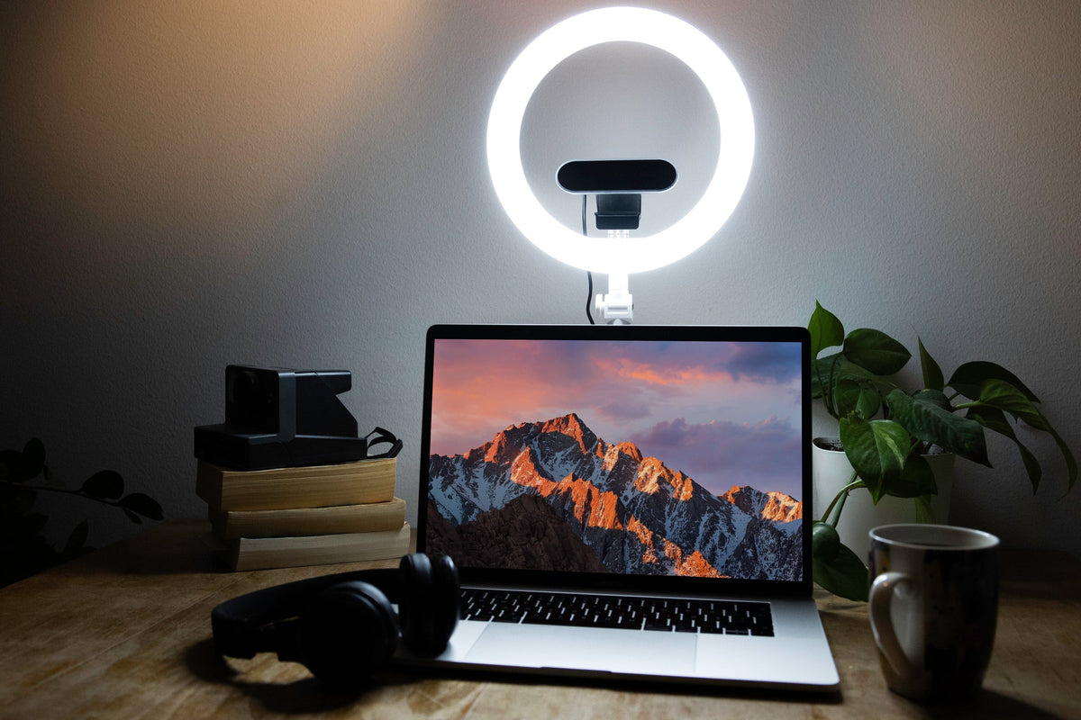 Kodak 10" Desk LED Ring Light for Selfies, Videos & Online Conferencing