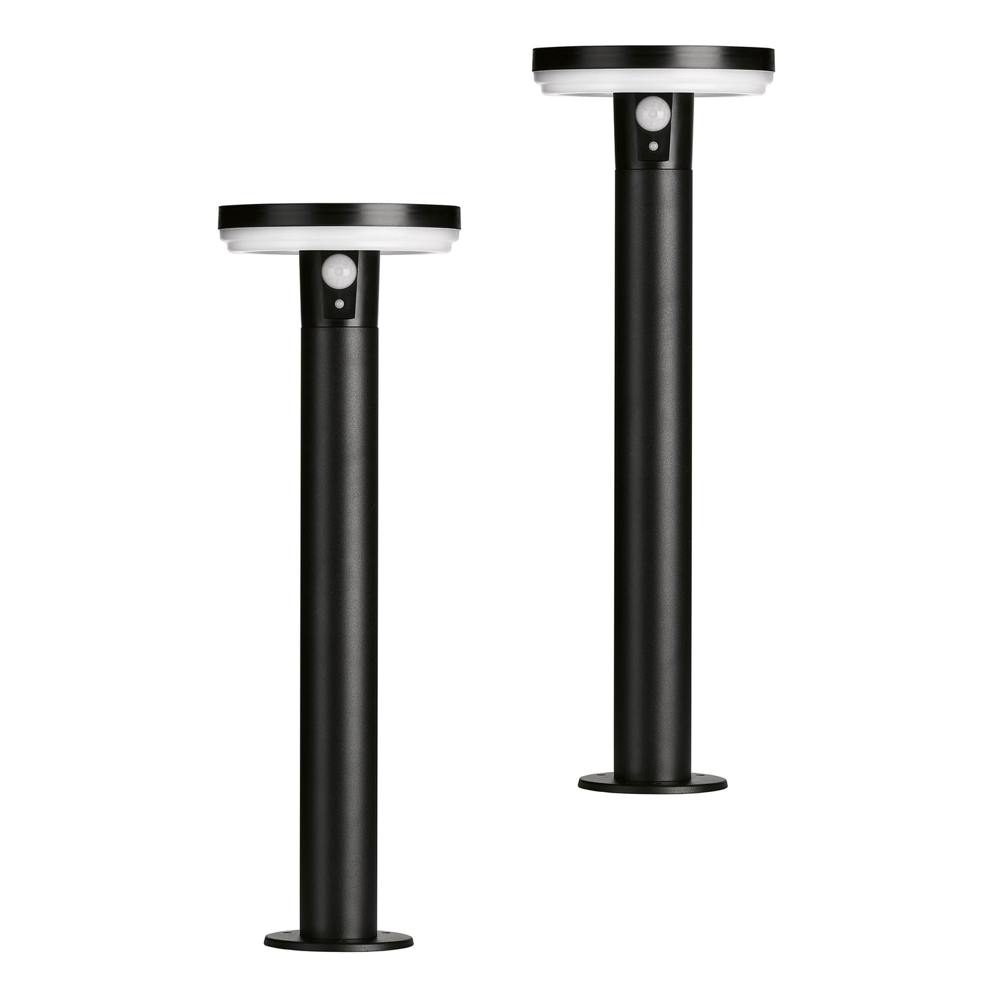 4lite Antheia Solar IP54 Die-Cast Aluminium LED Outdoor Bollard Light with Built in PIR Motion Sensor