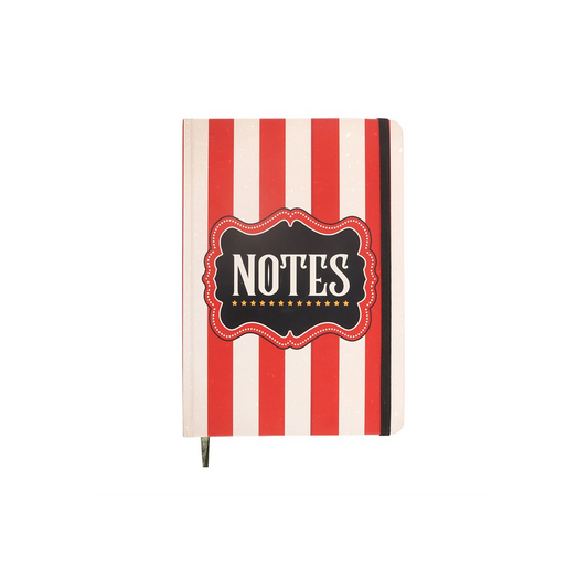 Red Circus Stripe A5 Notebook