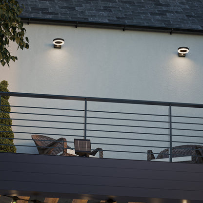 4lite Antheia Solar Sleek IP54 LED Outdoor Wall Light with Built in PIR Motion Sensor