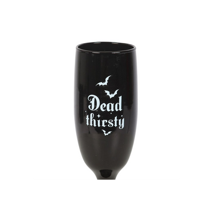 Set of 2 Dead Thirsty Champagne Flutes