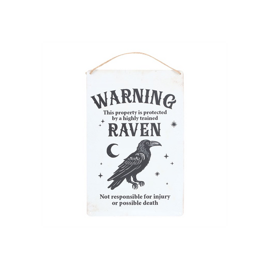 Protected by a Raven Hanging Sign