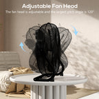Metal Floor Fan with Tilting, High Velocity, 3 Speed, Portable Gym Fan for Home Office, Black