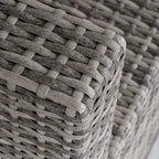 Outsunny Outdoor Garden Furniture Rattan Single Middle Sofa with Cushions for Backyard Porch, Light Grey