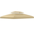 Outsunny Gazebo Roof Replacement, for 3 x 4m Frames - Cream