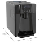 3L Ice Maker Machine and Water Dispenser, 12kg in 24H, 2 Sizes 9 Ice Cubes Ready in 6-10 Mins Ice Machine, Black