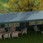 Outsunny 9 x 3 m Party Tent Gazebo Marquee Outdoor Patio Canopy Shelter with Windows and Side Panels Green