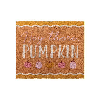 Natural Hey There Pumpkin Doormat