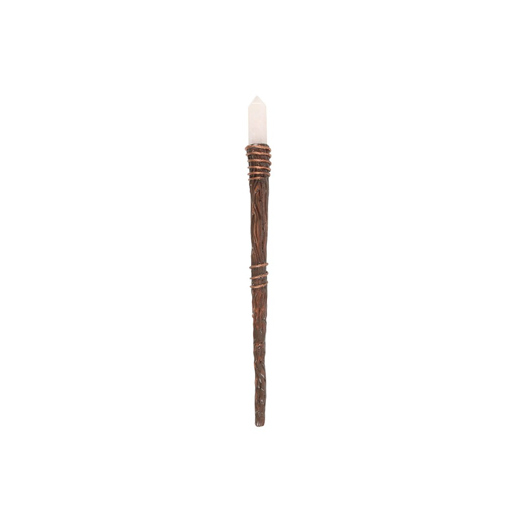Thin Energy Clearing Aura Quartz Crystal Wand