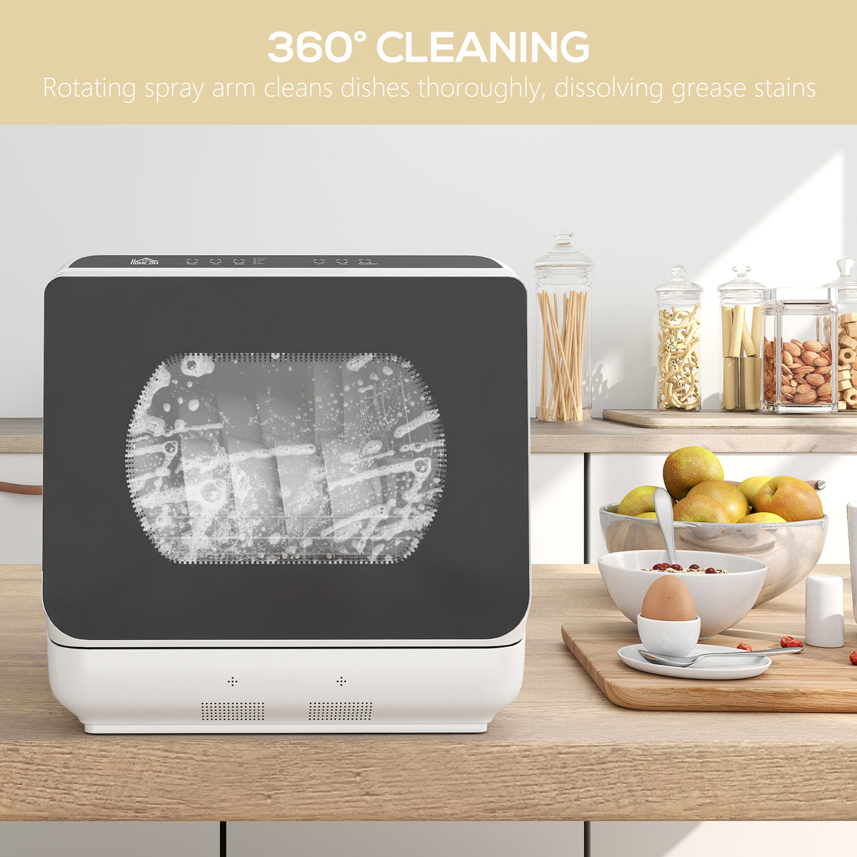 Six-Programme Countertop Dishwasher - White